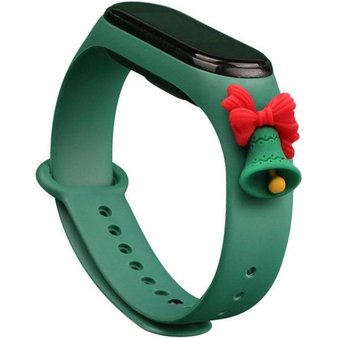 Hurtel Cinturino Natale Cinturino per Xiaomi Mi Band 4 / Mi Band 3 Cinturino in silicone natalizio Braccial (In plastica), Cinturini per orologi, Verd