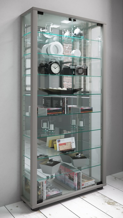 Immagine prodotto VCM Espositore da collezione Legno Vetro Lumo Maxi Specchio (59 x 18 x 115 cm)