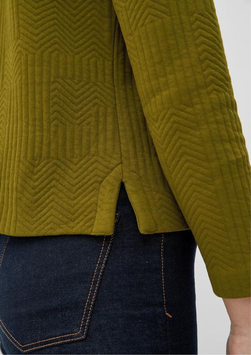 Produktbild s.Oliver Sweatshirt Sweatshirt mit Fischgrat-Muster (34)