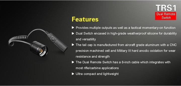 Produktbild Klarus Fernschalter TRS1 für die XT11S XT11GT XT11X XT12GT 360X1 360X3 und XT30R