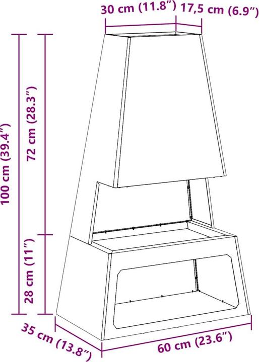 Produktbild vidaXL Feuerstelle (35 cm)