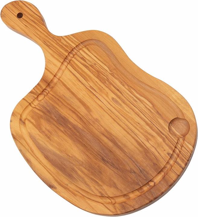 Natura Punto Steak-Brett mit Saftrille, 40 x 24 cm, Olivenholz