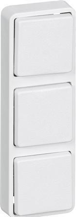 LK Minitryk 3 module 25x75, hvid