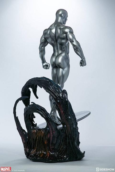 Actual product image Sideshow Marvel statuette Silver Surfer 65 cm