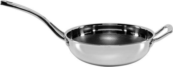 Produktbild WMF Wokpfanne Edelstahlpfanne 28cm Wabenboden Profi Resist Induktion beschichtet (28 cm, Bratpfanne, Edelstahl)