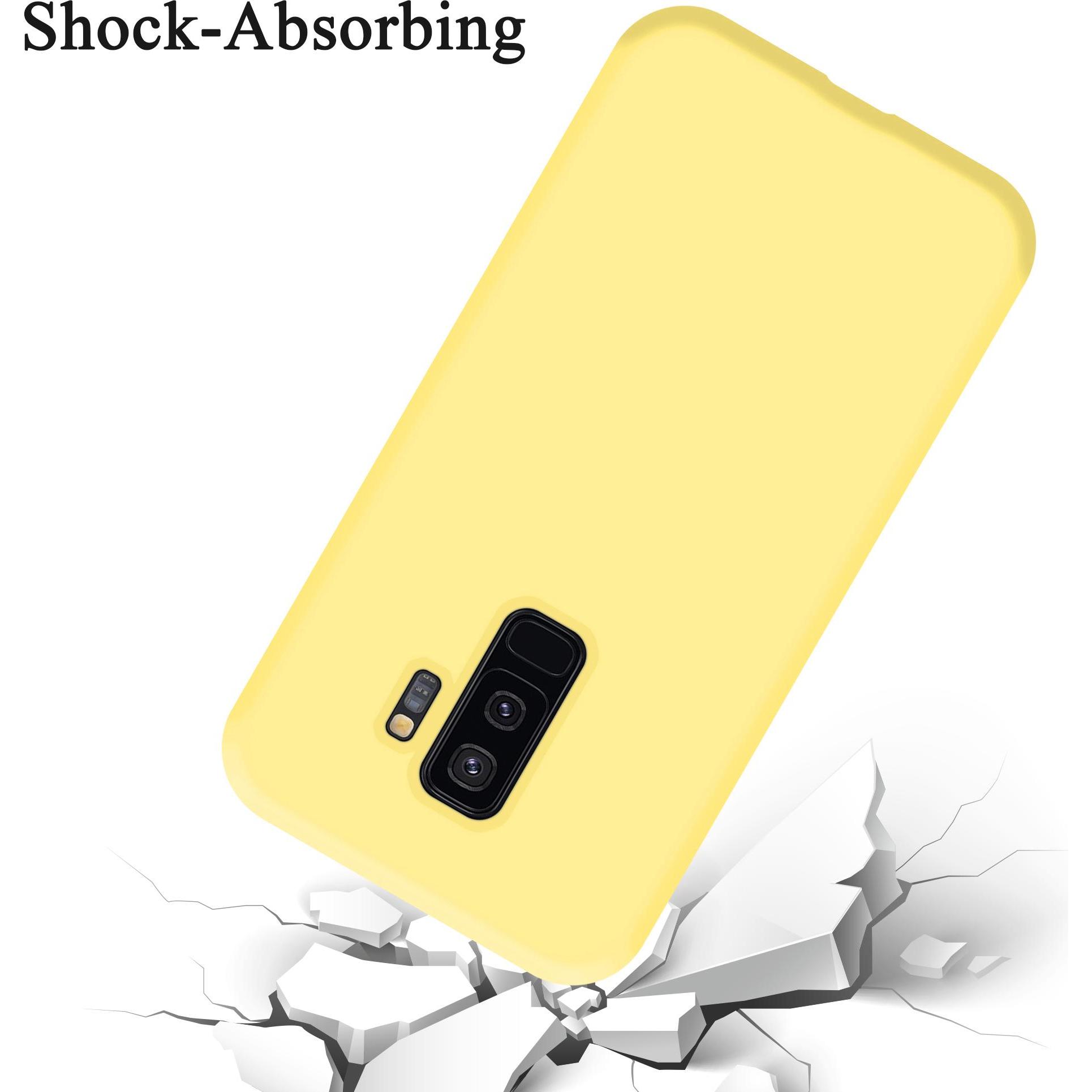 Thumbnail - Cadorabo TPU Liquid Silicone Case Cover (Samsung Galaxy S9+), Smartphone Hülle, Gelb