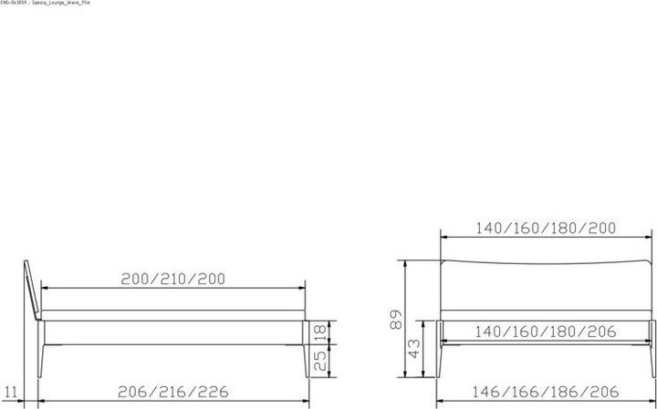 Actual product image Hasena Spezia 25 (160 x 200 cm)
