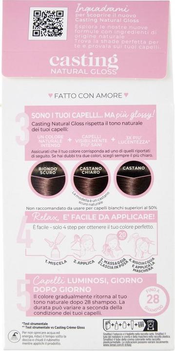 Actual product image L'Oréal Paris Casting Natural Gloss Hair Color Treatment 523 Light Hazelnut Brown, Ultra Glossy Ammonia-Free (523 Light Hazelnut Brown)