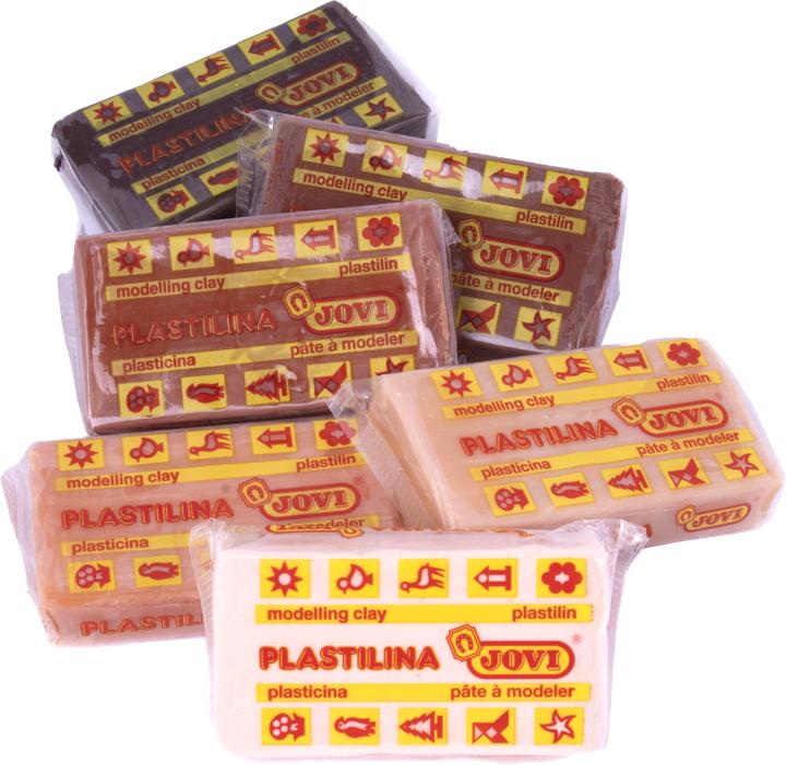 Produktbild Jovi Plastilina Knetmasse, Multikulturelle Farben, 6er Schachtel, je 50 g, sortiert