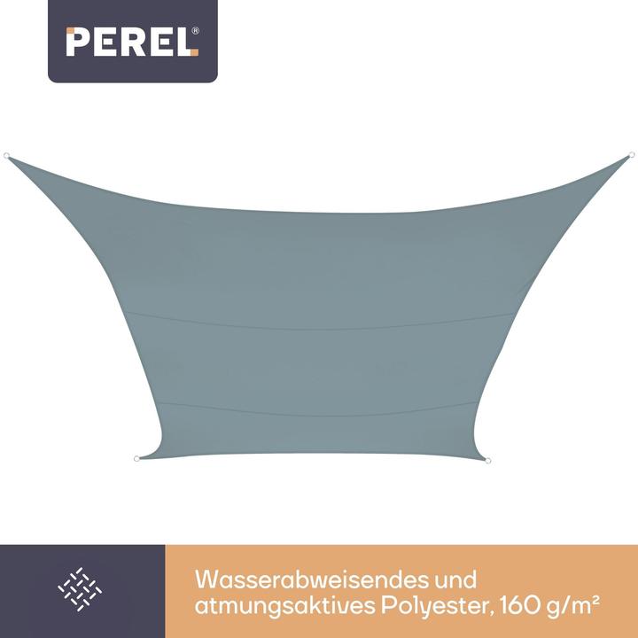 Produktbild Perel SONNENSEGEL - QUADRATISCH - 5 x 5 m - FARBE: HELLGRAU (5 x 5 m)
