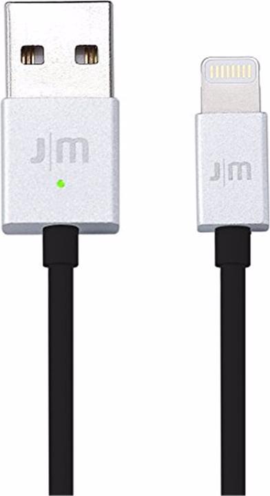 Actual product image Just Mobile Flat Lightning Cable LED Display Silver (1 m)