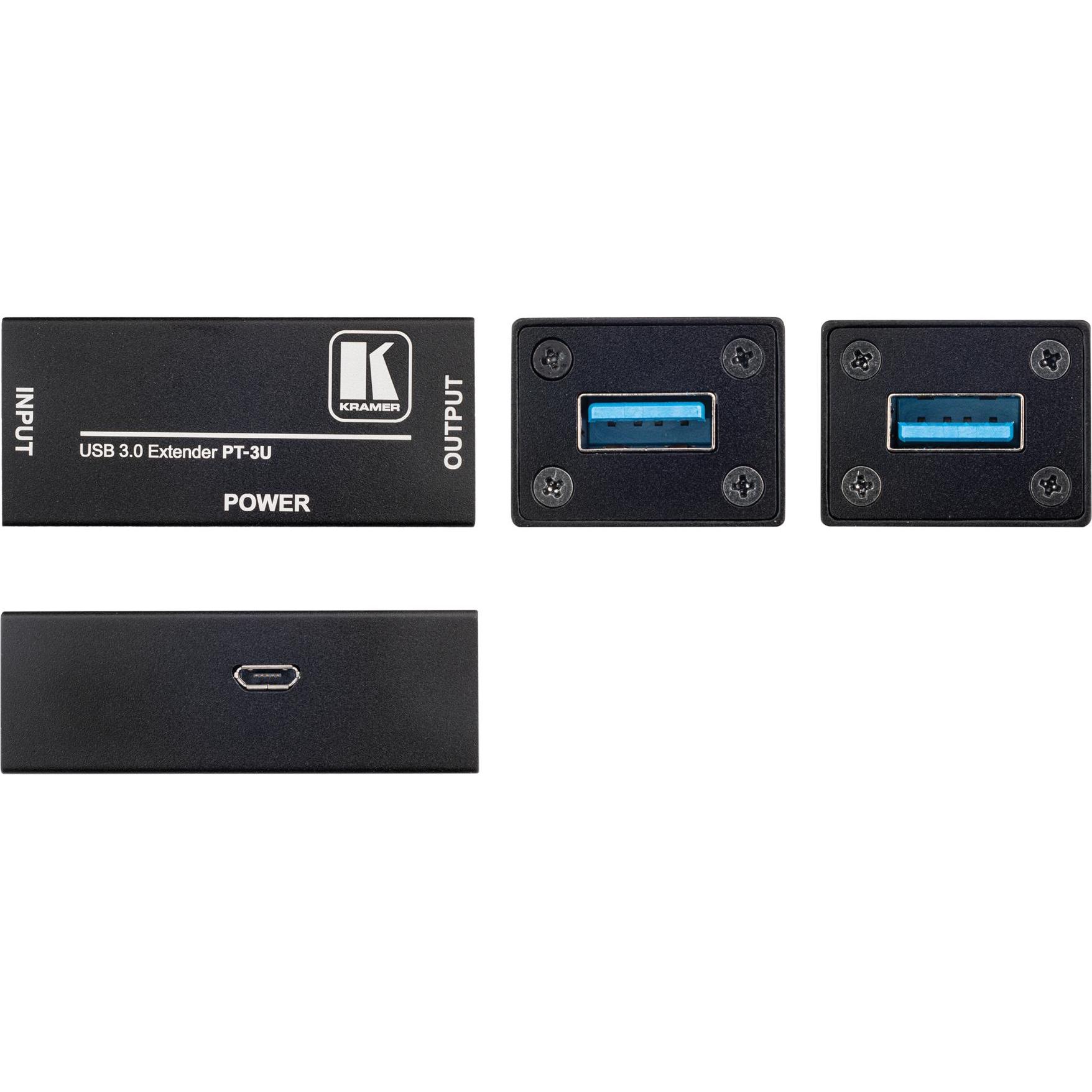 Thumbnail - Kramer PT-3U - Active USB 3.0 Extender, Audio Adapter, Schwarz