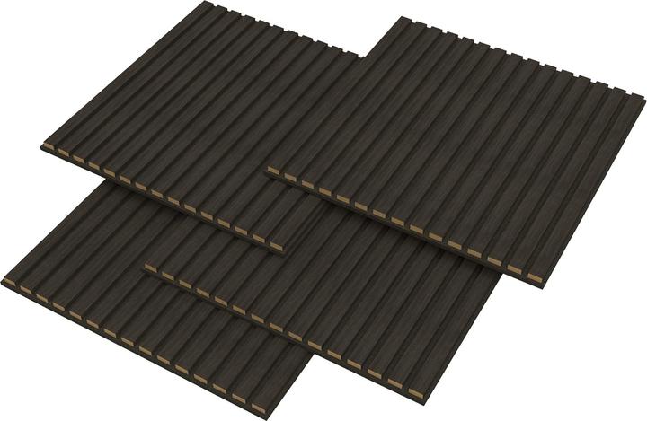 Produktbild neu.holz Akustik-Wandpaneel 16er Set Vang 60x60 cm Eichenoptik, dunkelgrau ()