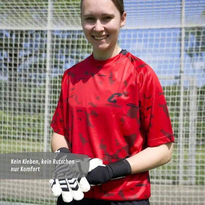 Actual product image Catch & Keep Trikot Red Camou Torwarttrikot Gr. L Kurzarm Fussball Shirt (L)