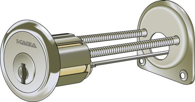 Actual product image Dormakaba KABA 8 external cylinder 1007 B, multi-point locking 3 keys
