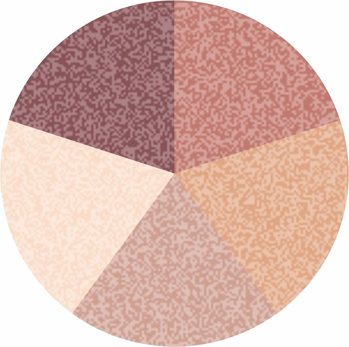 Actual product image Byredo Eyeshadow Palette 5 Shades Dysco (Velvet, Flare, haze, Feather, Faux fur)