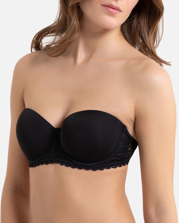 Actual product image La Redoute Collections Spitzen-BH in Bandeau-Form aus recyceltem Material (70 C)