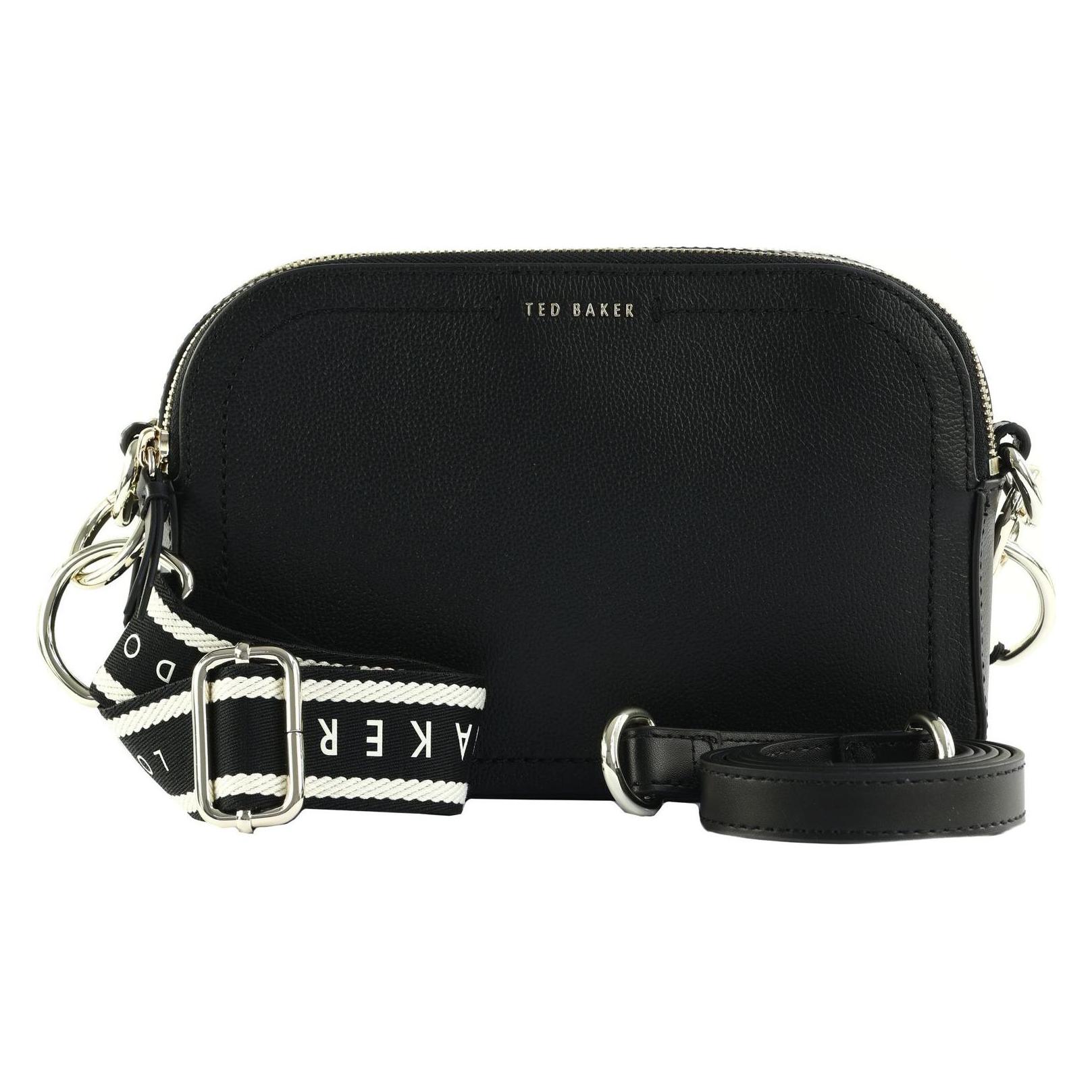 Ted Baker, Damen, Handtasche, Luceele Webbing Leather Crossbody Bag, Schwarz