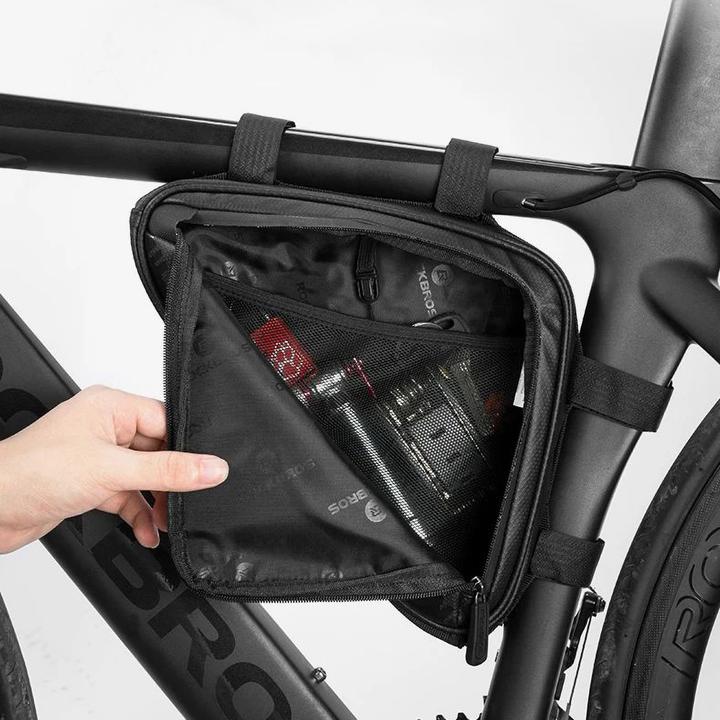 Immagine prodotto Rockbros B39-2 borsa impermeabile per telaio di bicicletta - nero (1.50 l, Borsa telaio)