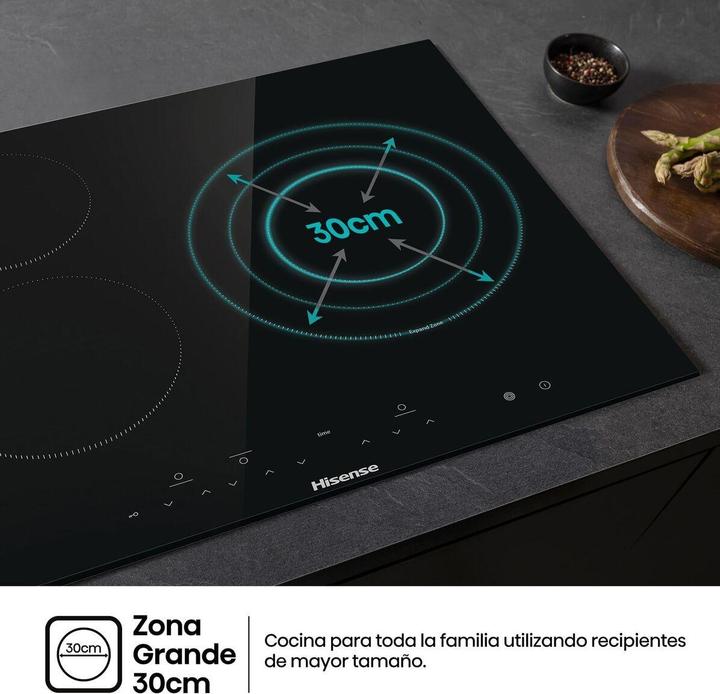 Actual product image Hisense E6332BSCE (59 cm, Glass ceramic hob)