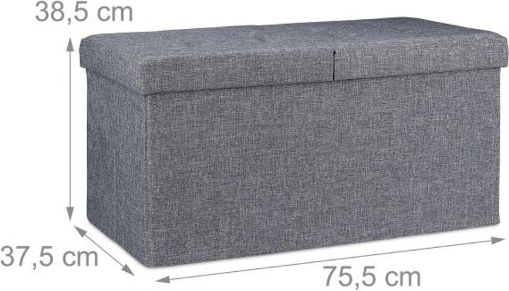 Actual product image Relaxdays Foldable Storage Trunk, Padded (75.50 cm)