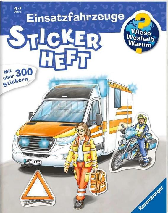 Ravensburger Why? Why? Why? Sticker booklet: Emergency vehicles