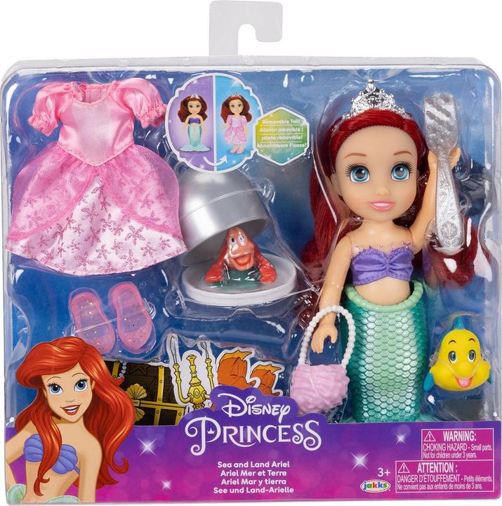 Produktbild Jakks Pacific Disney Princess 6 Inch Petite Doll with Extra Fashion & Accessories Sea to Land Ariel