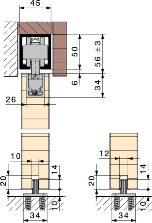 Produktbild HAWA Schiebetürbeschläge -Junior 120/B