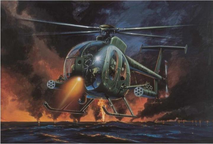 Actual product image Italeri AH-6 Night Fox