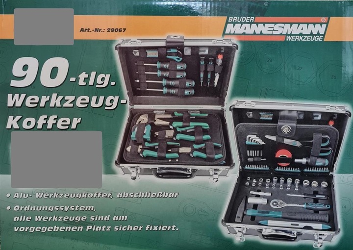 Actual product image Mannesmann Toolbox (90 pieces)