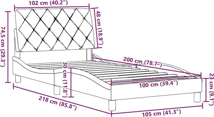 Image du produit vidaXL Bettgestell (140 x 190 cm)