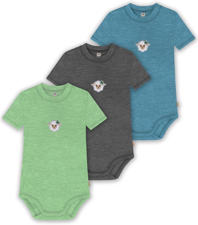 Produktbild Normani 3er Set Baby Merino Kurzarmbody „Tihoi" - 9323 (80)
