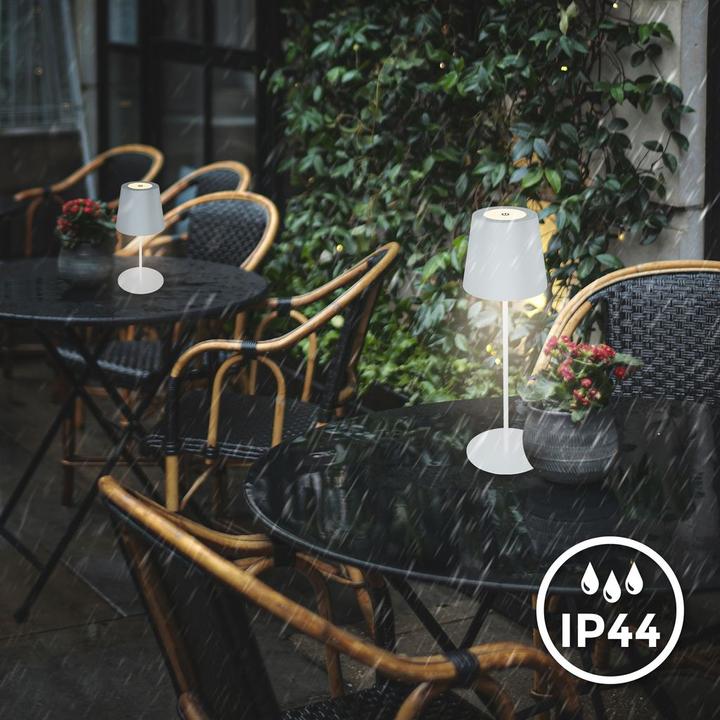 Produktbild B.K.Licht LED Akku Tischleuchte, IP44, 2,5W, weiss (200 lm)