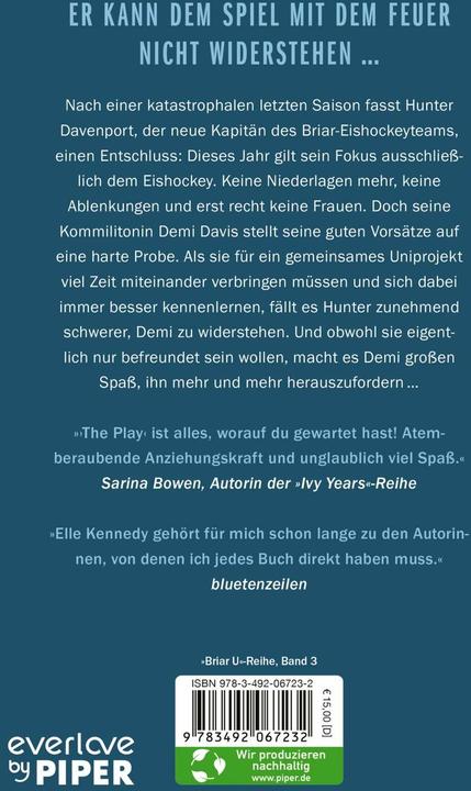 Image du produit Piper The Play – Spiel mit dem Feuer (Allemand, Elle Kennedy, 2024)