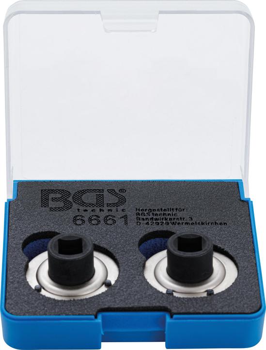 Actual product image BGS Brake Piston Reset Adaptor Set universal with 2 & 3 Pins 2 pcs. (Rear brake, Brake kit, 2)