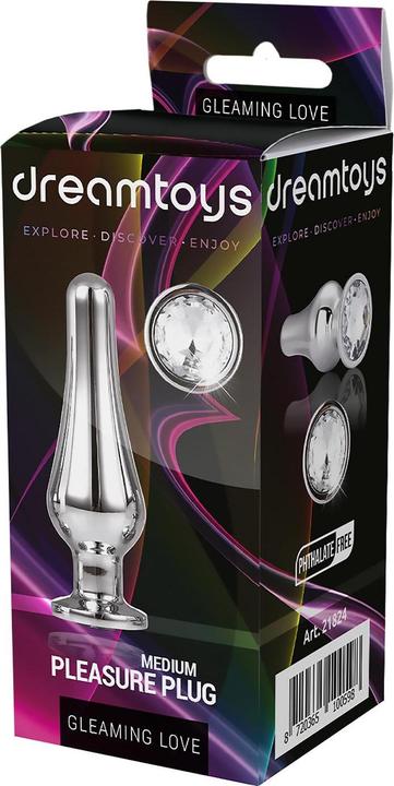 Actual product image Dream Toys Gleaming Love Anal Plug Silver 11 cm
