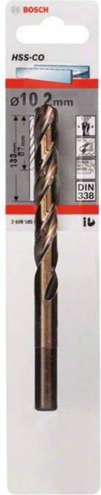 Produktbild Bosch Professional Zubehör Metallbohrer HSS-Co, DIN 338, 10,2 x 87 x 133 mm, 1er-Pack (10.2 Millimeter)