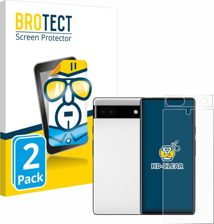 Produktbild BROTECT Schutzfolie Displayschutz Klar (2 Stück, Google Pixel 6a)