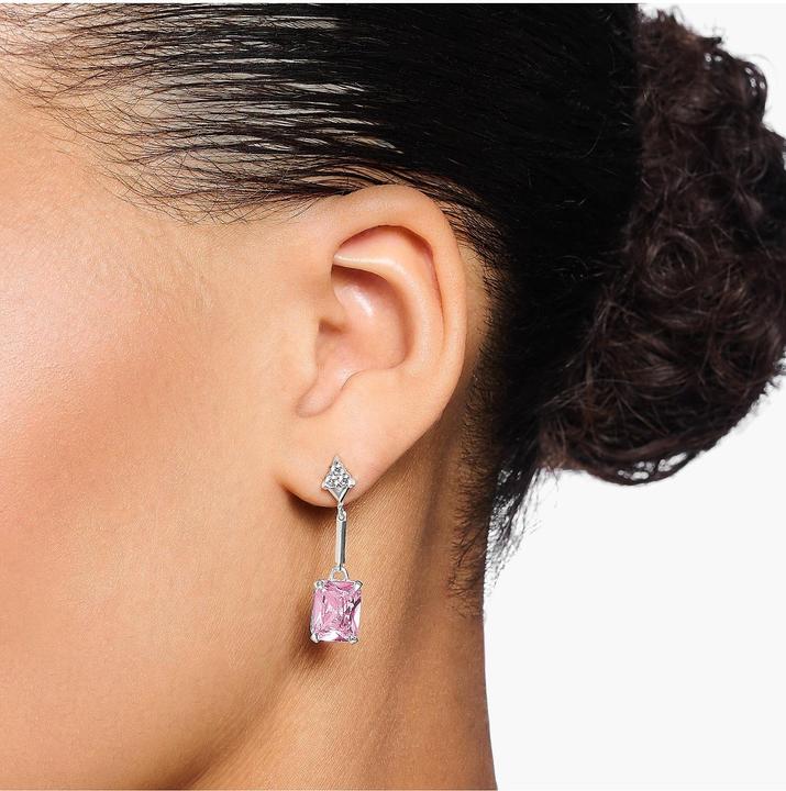 Produktbild Thomas Sabo Ohrringe pinker Stein silber (925 Sterling Silber)
