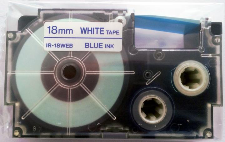 Actual product image Casio IR-18WEB1 label tape (1.80 cm, Blue)
