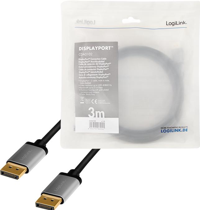 Actual product image LogiLink DisplayPort – DisplayPort (3 m, DisplayPort, 1.2)