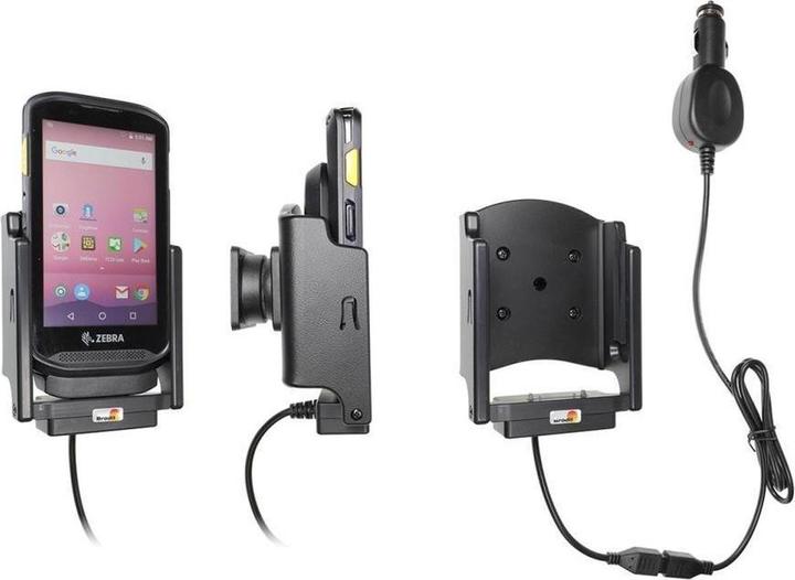 Produktbild Brodit KFZ-Ladestation, TS, TC2X KFZ-Ladestation, Kugelgelenk (Tilt Swivel), Kabeltyp: gerade, inkl.: KFZ-N