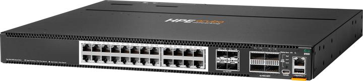 Actual product image Aruba HPE Networking CX 8100 24x10G Base-T 4x10G SFP+ 4x40/100G QSFP28 FB 3Fan 2AC PSU Switch Bundle (32 ports)