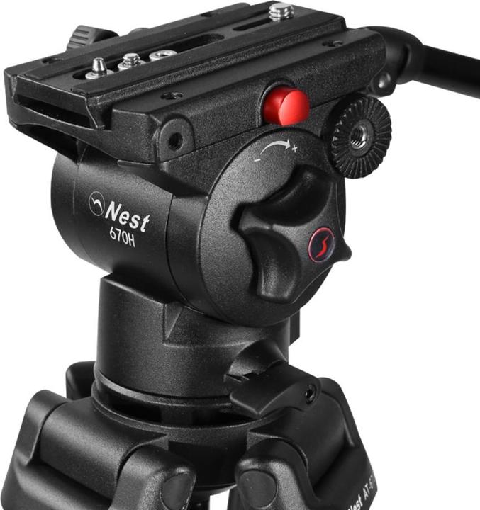 Produktbild Nest Video Stativ NT-670 + Fluidgedämpfter Kopf (Metall)