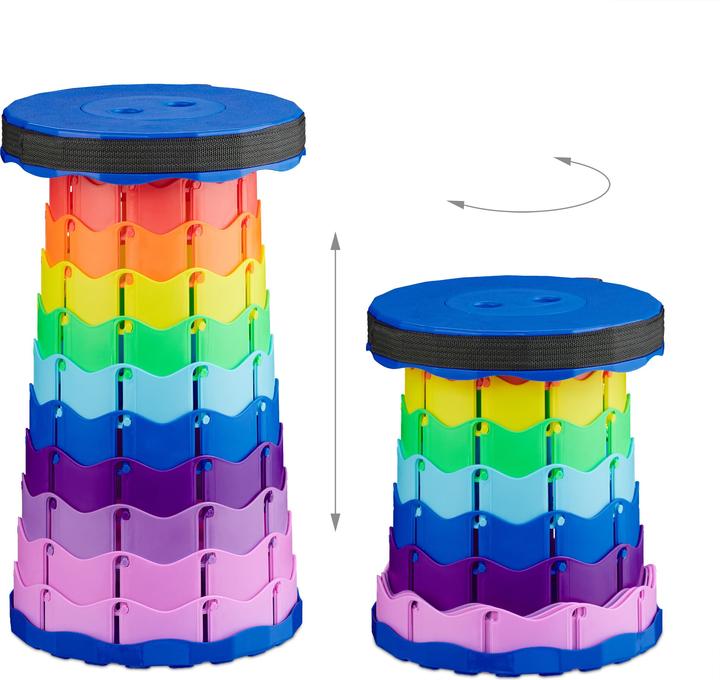 Actual product image Relaxdays telescopic stool