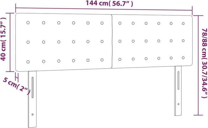 Actual product image vidaXL Jeanette (144 x 5 x 88 cm)