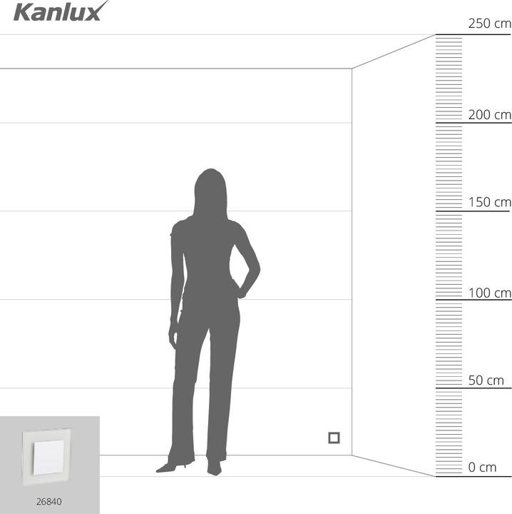 Actual product image Kanlux Stair frame Kanliux Stock frame LED 0.8W 12V APUS LED WW-W13 lm 3000K white 26840 (13 lm)