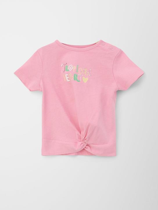 Produktbild S.Oliver T-Shirt T-Shirt mit Schriftprint und Knoten Detail (62)