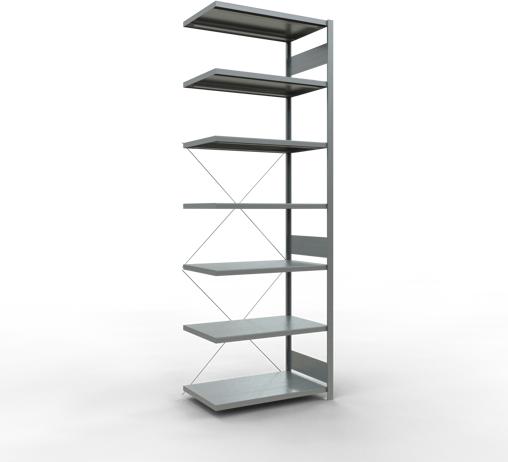 Produktbild Schulte Lagertechnik Stecksystem Anbauregal MULTIplus250 mit Kreuzstrebe