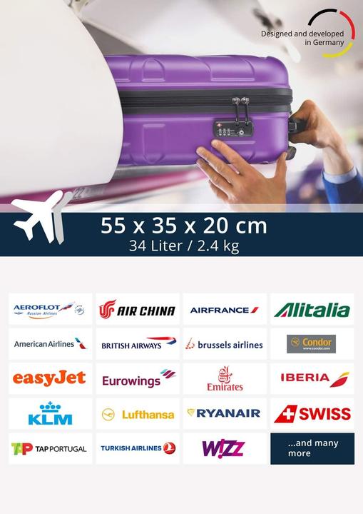 Produktbild Suitline Handgepäck Hartschalen-Koffer (34 l)